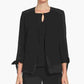 Blazer feminino CeCe com frente aberta, preto, tamanho 8