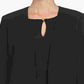 Blazer feminino CeCe com frente aberta, preto, tamanho 8