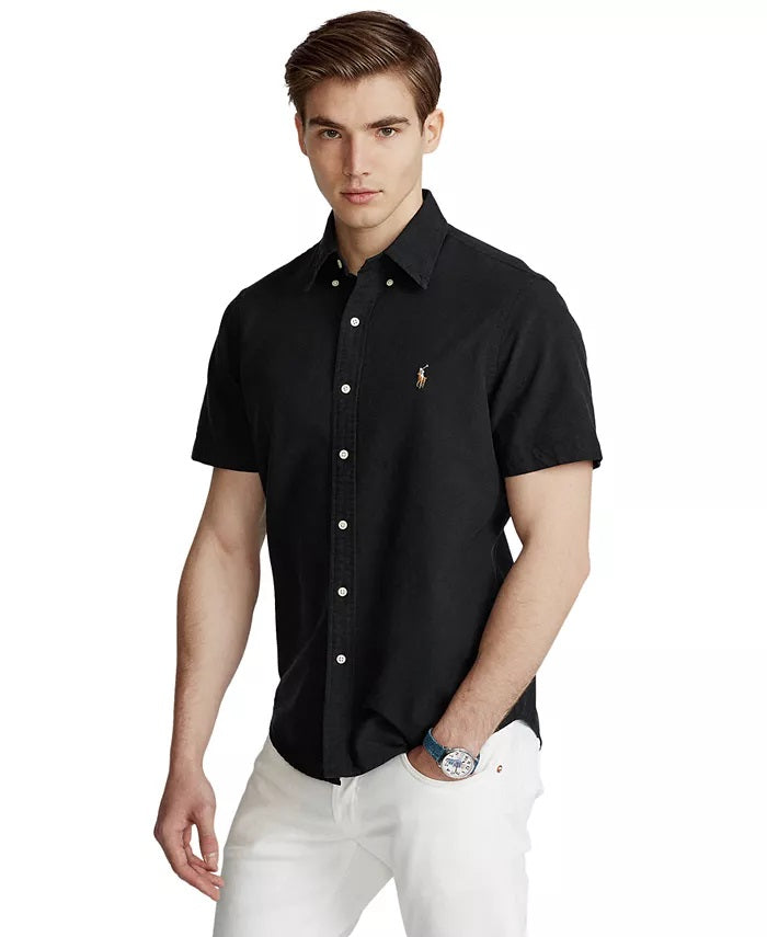 Camisa Oxford Ralph Lauren Masculina Classic Fit Preta Tamanho X-S