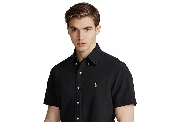 Camisa Oxford Ralph Lauren Masculina Classic Fit Preta Tamanho X-S