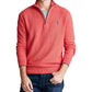 Jaqueta Ralph Lauren Masculina de Algodão com Acabamento Contrastado e Zíper 1/4 Vermelho Brilhante Tamanho P