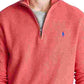 Jaqueta Ralph Lauren Masculina de Algodão com Acabamento Contrastado e Zíper 1/4 Vermelho Brilhante Tamanho P