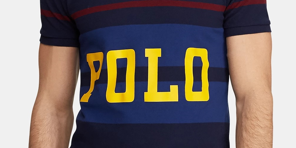 Camisa polo masculina Ralph Lauren Classic Fit Retro Mesh, azul marinho, tamanho pequeno