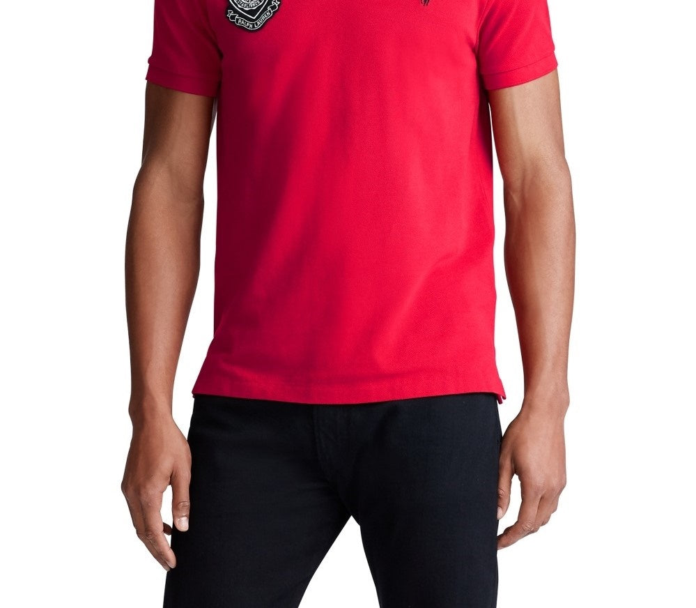 Camisa Polo Masculina Ralph Lauren Slim Fit Vermelha Lunar Tamanho P
