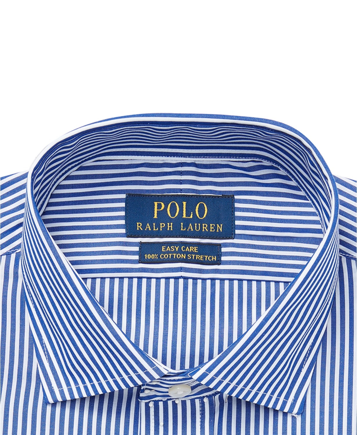 Camisa social masculina Ralph Lauren Classic Fit de algodão, azul-marinho, tamanho 32-33