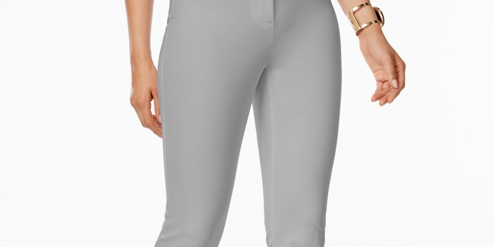 Calça Cropped Feminina Alfani Cinza Tamanho 6 Petite
