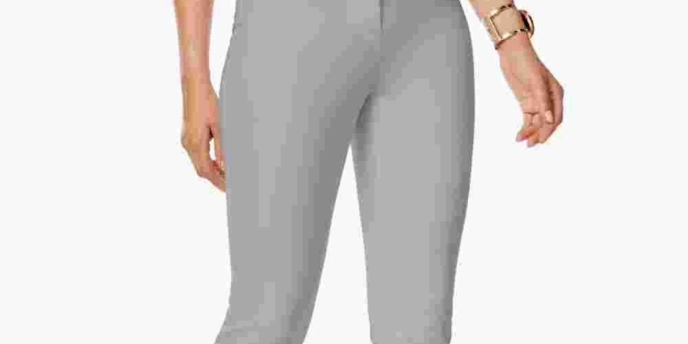 Calça Cropped Feminina Alfani Cinza Tamanho 8 Petite
