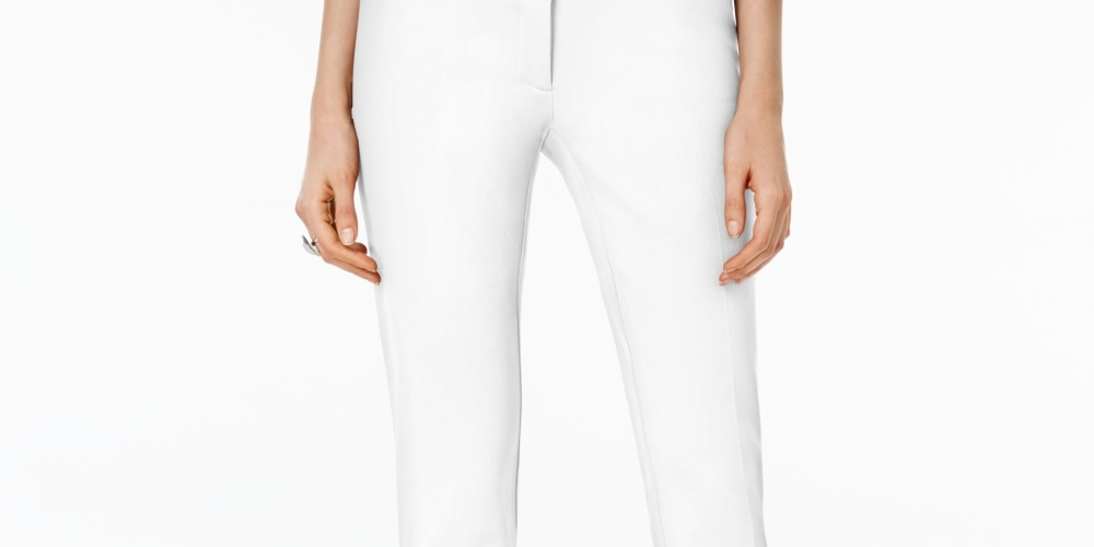 Calça skinny feminina Alfani, branca, tamanho 2, pequena