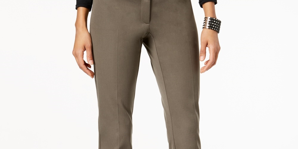 Calça Slim Feminina Alfani Cinza Tamanho 6 Petite
