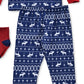 Conjunto de pijama e meias com estampa de rena para bebês e crianças pequenas Max &amp; Olivia, tamanho 3T, azul marinho