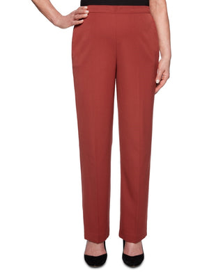 Calça feminina Petite Cedar Canyon Pull-On Alfred Dunner, laranja, tamanho 20X5