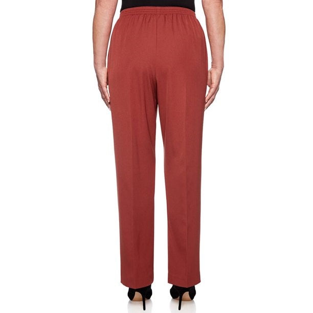 Calça feminina Petite Cedar Canyon Pull-On Alfred Dunner, laranja, tamanho 20X5