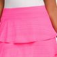 Saia-calça feminina Ideology Plus com babados, rosa, tamanho 2X