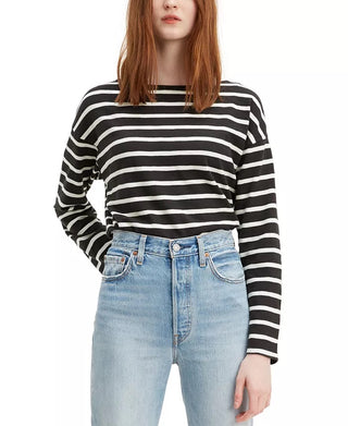 Levi's Women's Cora Cotton Sailor T-Shirt Black Size X-Large