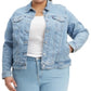 Jaqueta jeans estilo caminhoneiro plus size da Levi's feminina, azul, tamanho 1X