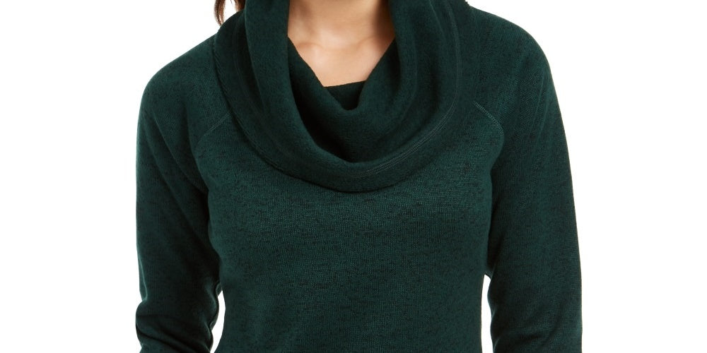 Suéter feminino Ideology com gola alta, verde, tamanho pequeno