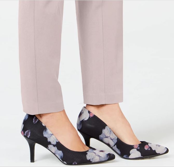 Calça skinny Hollywood bielástica feminina Alfani, bege, tamanho 8, pequena