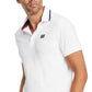 Camisa polo masculina Tommy Hilfiger com ajuste personalizado e logotipo Armstrong, branca, tamanho pequeno