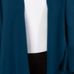 Cardigan feminino Alfani com manga amarrada e azul-petróleo, tamanho XX-grande