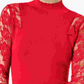 Top peplum de renda feminino INC International Concepts, vermelho, tamanho pequeno grande