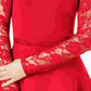 Top peplum de renda feminino INC International Concepts, vermelho, tamanho pequeno grande