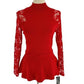 INC International Concepts Top feminino plus size com mangas de renda e gola alta, peplum, vermelho, tamanho 0X