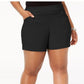 Shorts plus size femininos INC International Concepts, preto, tamanho 24W
