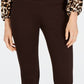 Calça legging feminina sem costura INC International Concepts marrom tamanho 4 pequena curta
