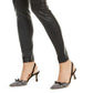 Calça skinny feminina de couro sintético da INC International Concepts, preta, tamanho 0, pequena