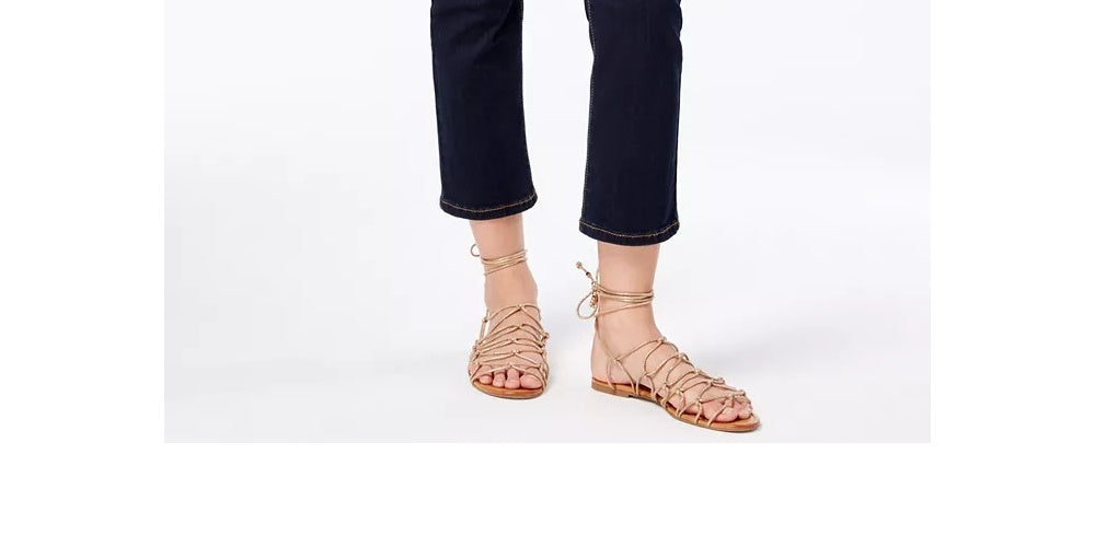 Calça jeans feminina reta e cropped da INC International Concepts, azul, tamanho 12