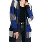 Cardigan feminino grande Lucky Brand, azul, tamanho pequeno