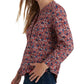 Blusa feminina Lucky Brand de algodão estampada vermelha tamanho X-S