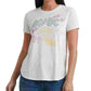 Camiseta feminina com estampa AC/DC da Lucky Brand, branca, tamanho médio