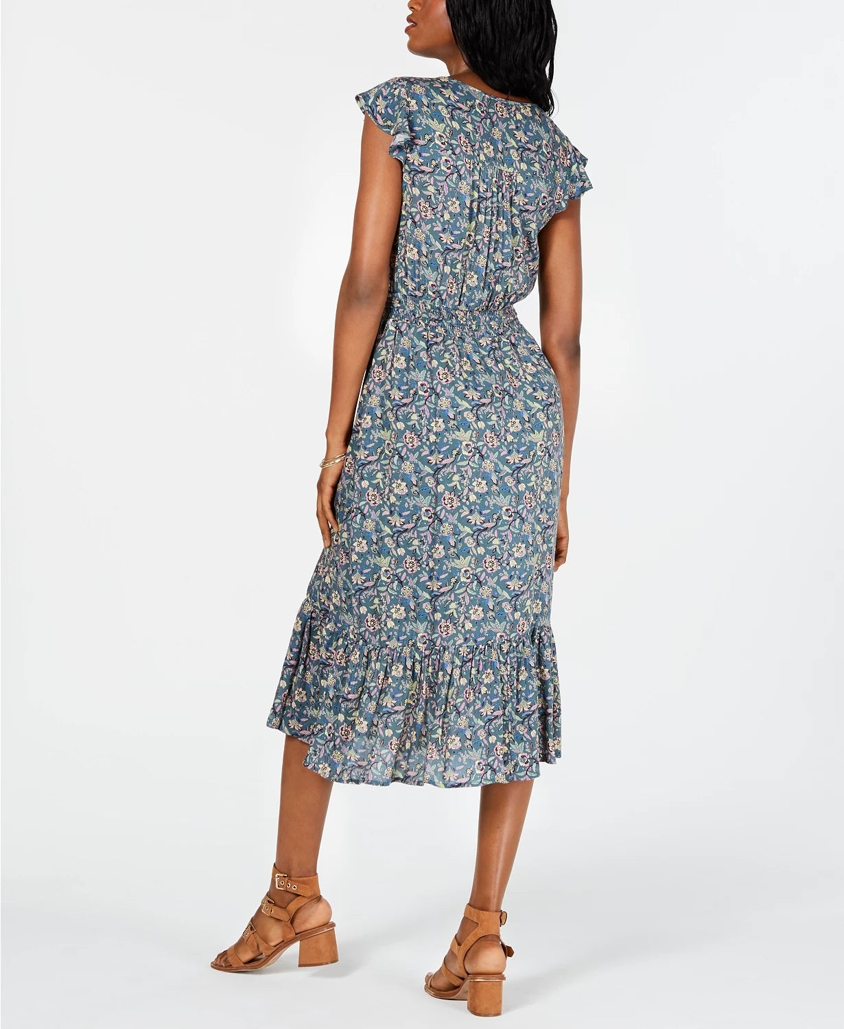 Vestido Felicia Feminino Lucky Brand Verde Multi Verde Tamanho Grande
