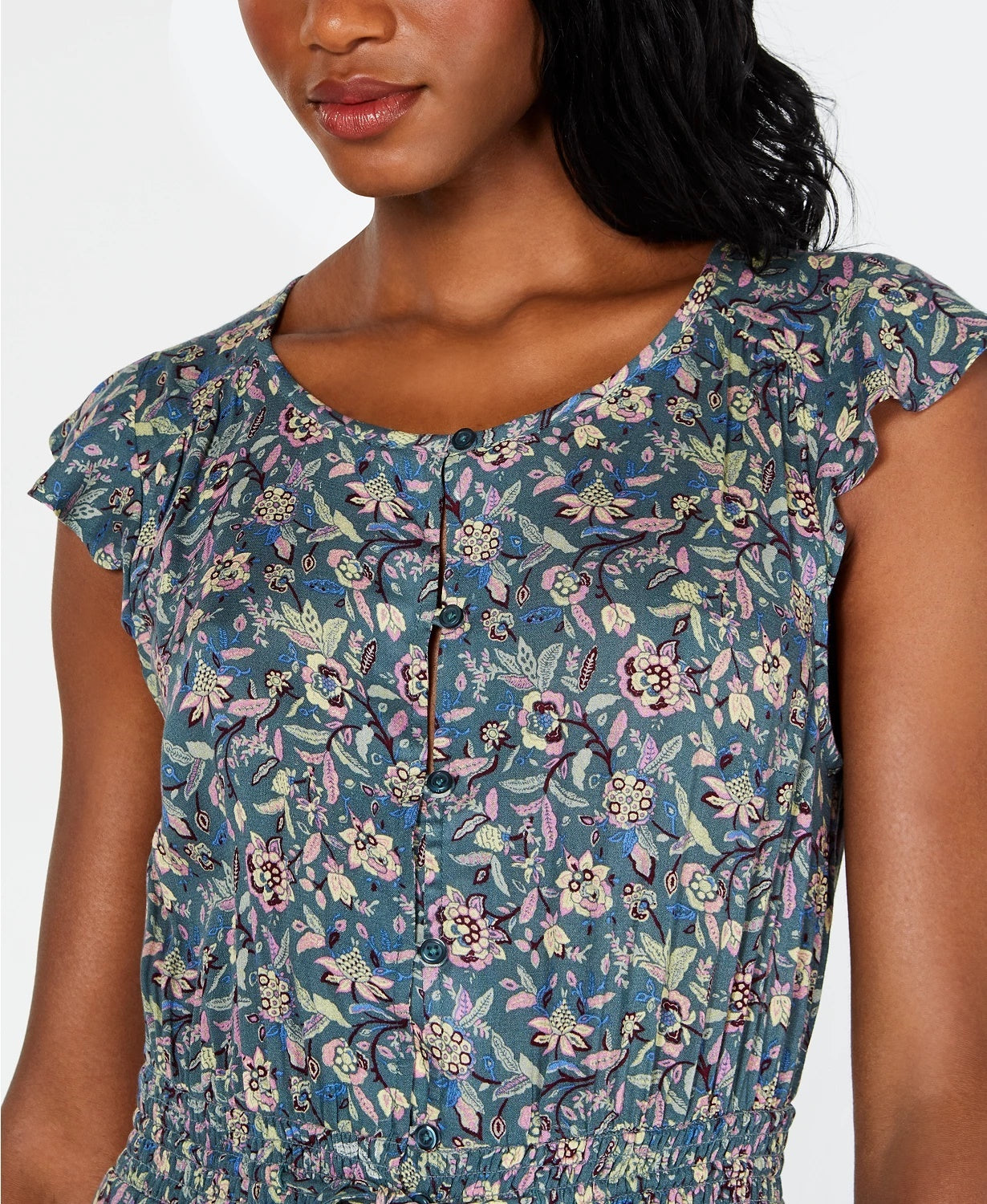 Vestido Felicia Feminino Lucky Brand Verde Multi Verde Tamanho Grande