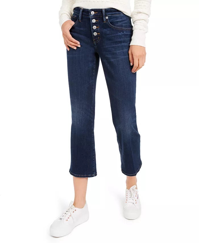 Calça jeans capri flare mini feminina Lucky Brand Ava azul tamanho 30x26