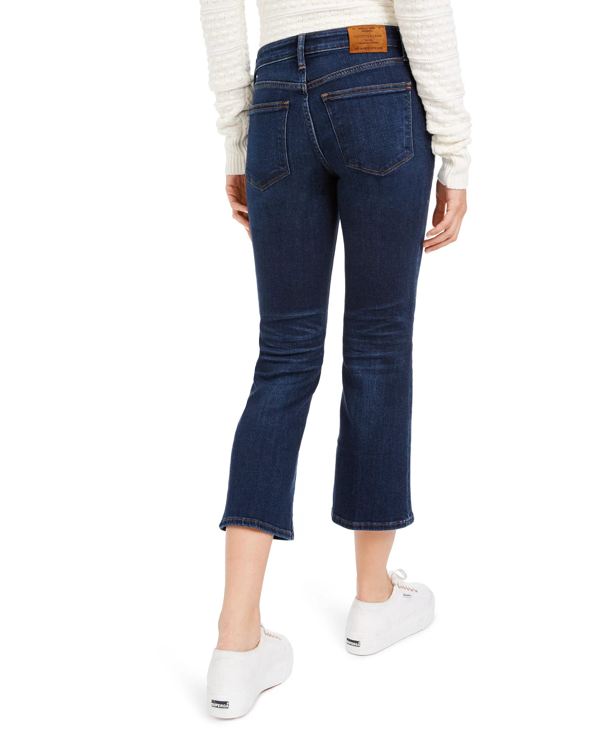 Calça jeans capri flare mini feminina Lucky Brand Ava azul tamanho 30x26