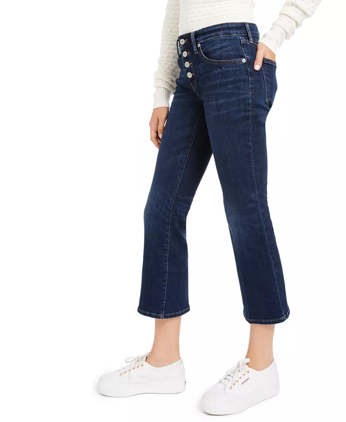 Calça jeans capri flare mini feminina Lucky Brand Ava azul tamanho 30x26