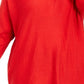 Suéter feminino de manga comprida e comprimento alto e baixo da INC International Concepts, vermelho, tamanho 3X