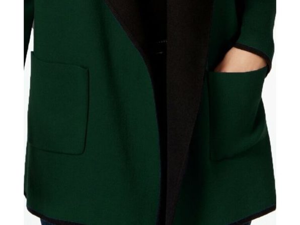 Cardigan Alfani Feminino Colorblocked Frente Aberta Verde Tamanho P