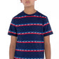 Camiseta listrada com logotipo Levi's Little Boy, azul, tamanho 4