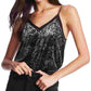 1.STATE Camisola de veludo com estampa de cobra feminina, preta e cinza