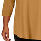 JM Collection Top feminino com decote redondo dourado tamanho XX-G