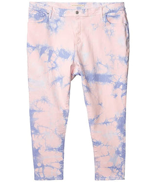 Levi's Women's Plus 721 Printed High Rise Skinny Ankle Jeans Pink Size 18W