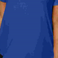 Blusa feminina manga curta JM Collection azul tamanho 2X