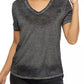 American Rag Juniors' Burnout Top Preto Tamanho Grande