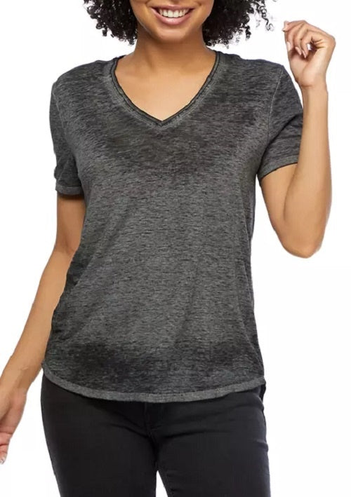 American Rag Juniors' Burnout Top Preto Tamanho Grande