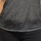 American Rag Juniors' Burnout Top Preto Tamanho Grande