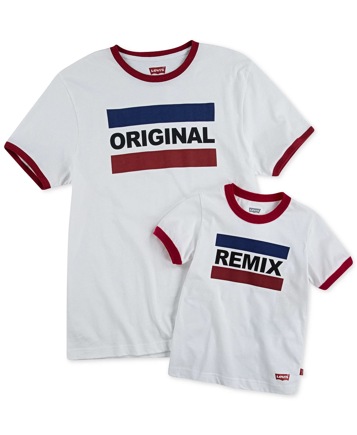 Camiseta Levi's Daddy &amp; Me Collection Infantil Menino Remix Graphic Algodão Branca Tamanho 2T