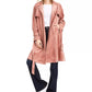 OAT Blush Trench Coat Feminino Rosa Tamanho Grande